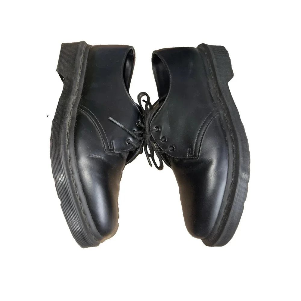Dr Martens Oxford Shoes Mens Size 8 Us 1461 Mono Black Smooth Leather Dress
